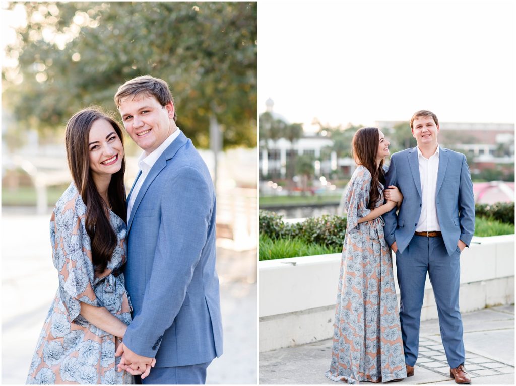 Blue Suit Engagement Photos