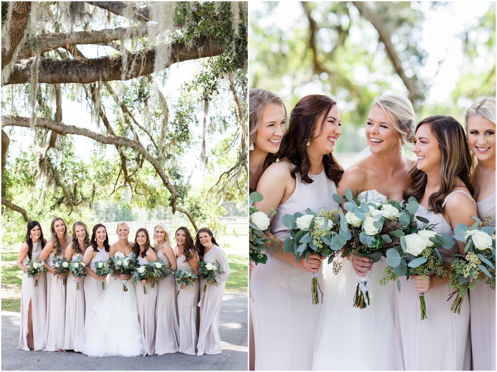 bridesmaids laughing at college of central florida