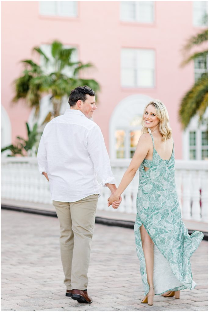 engagement photos at the don cesar hotel