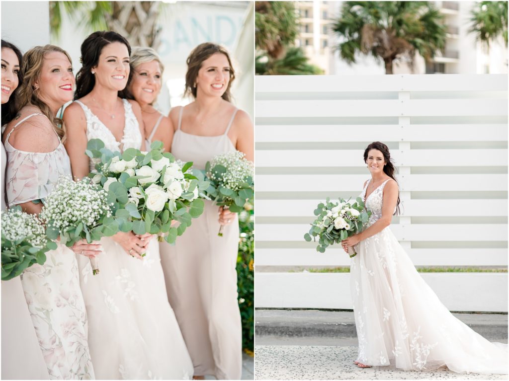 clearwater beach and bridesmaids