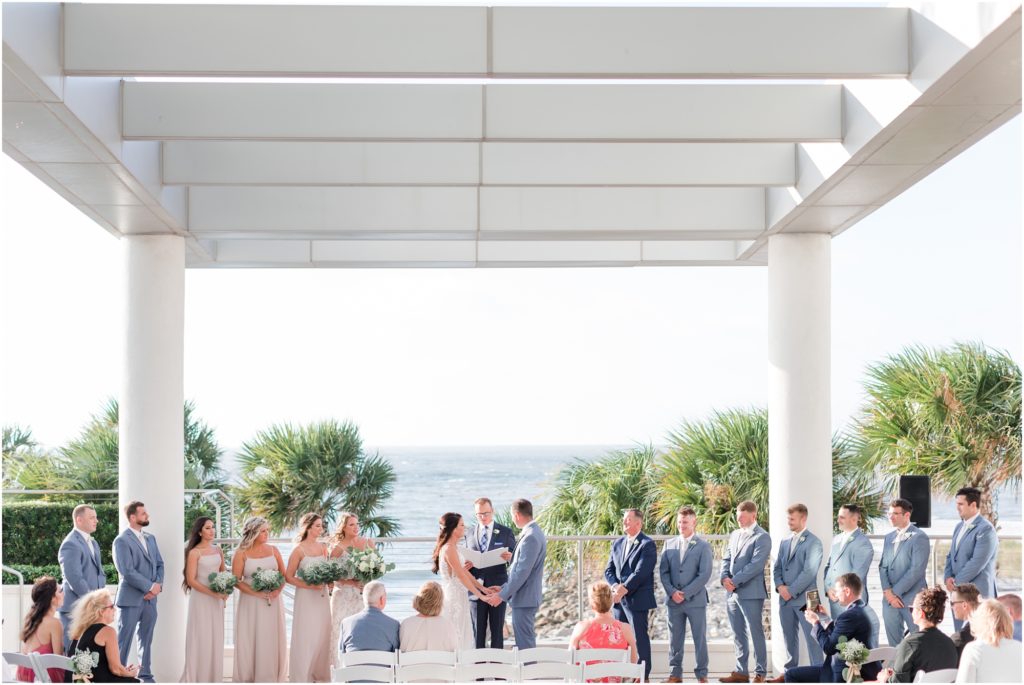 beautiful ceremony ocean view at opal sands hotel clearwater