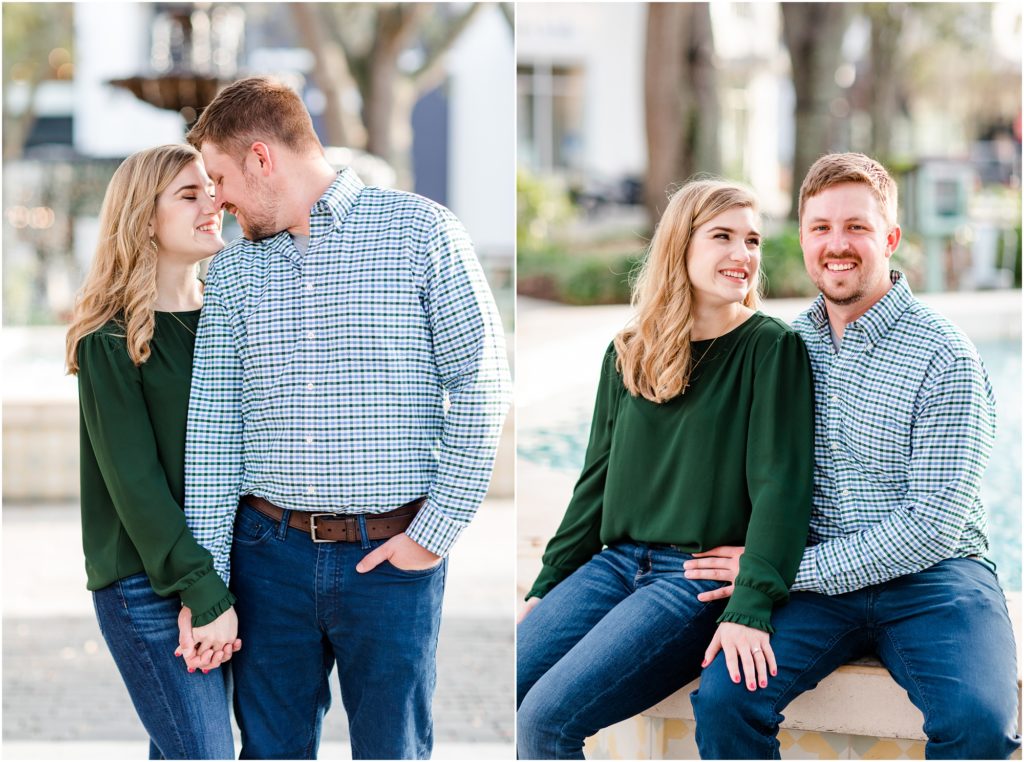 tampa engagement photography in hyde park village