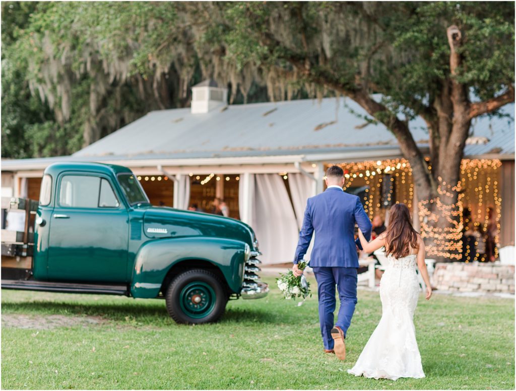 Bride and Groom at Oak Grove Plant City Wedding