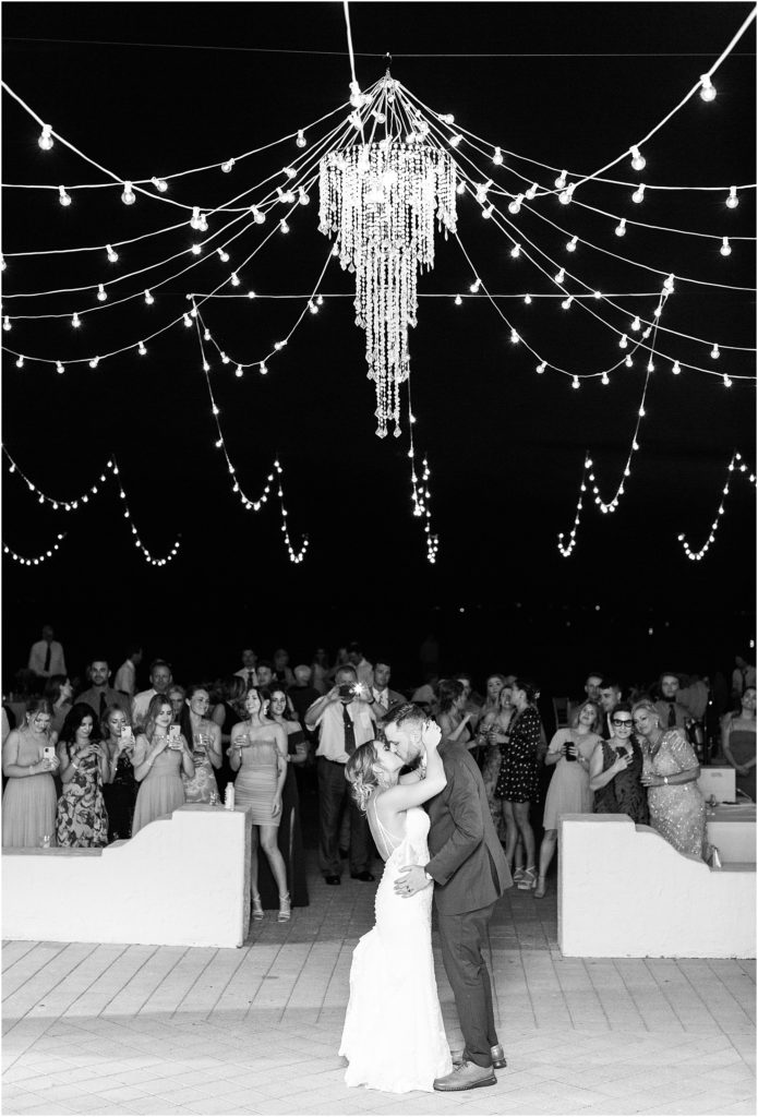 chandelier at powel crosley estate wedding reception