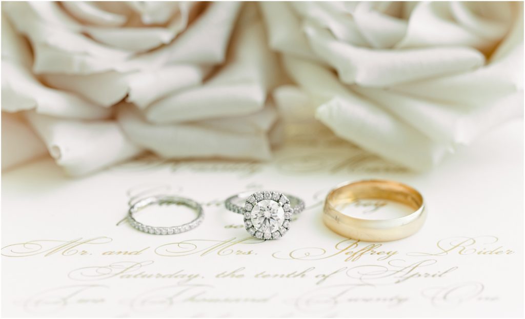 Wedding rings at Opal Sands Resort